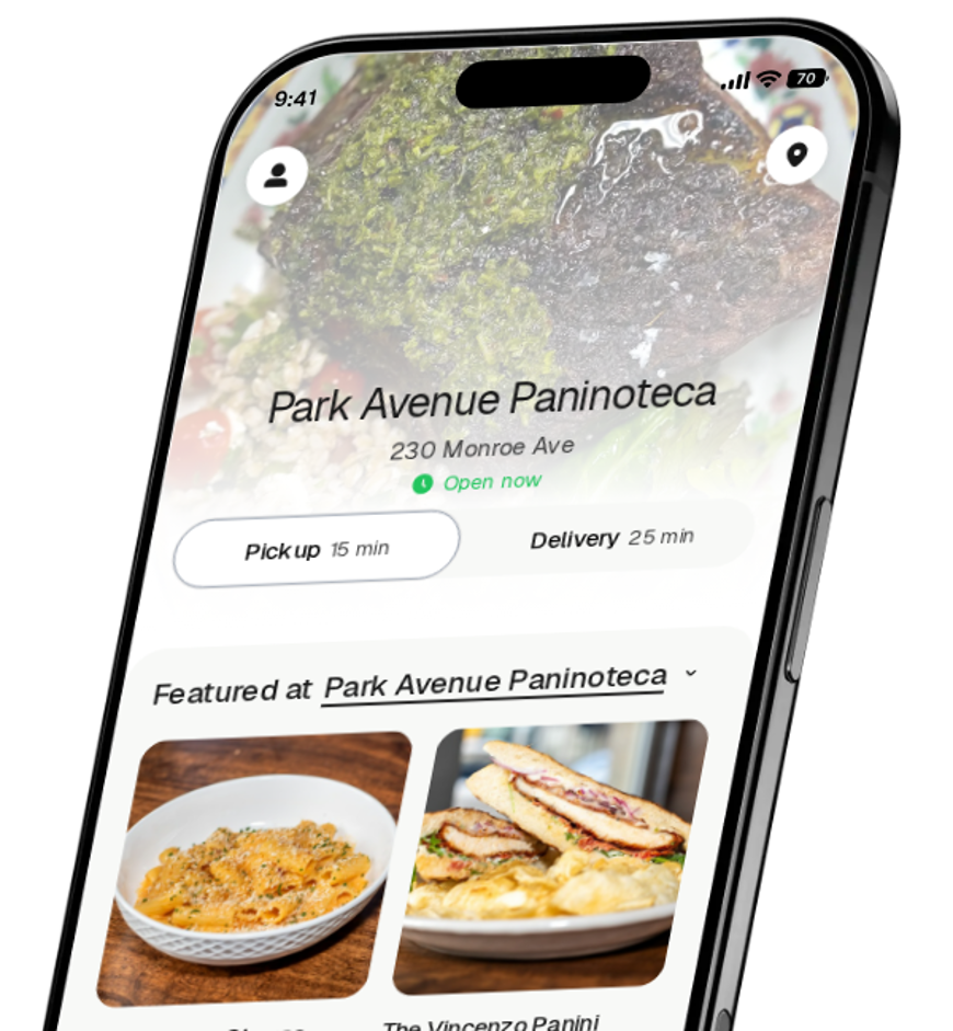 Park Avenue Paninoteca app preview
